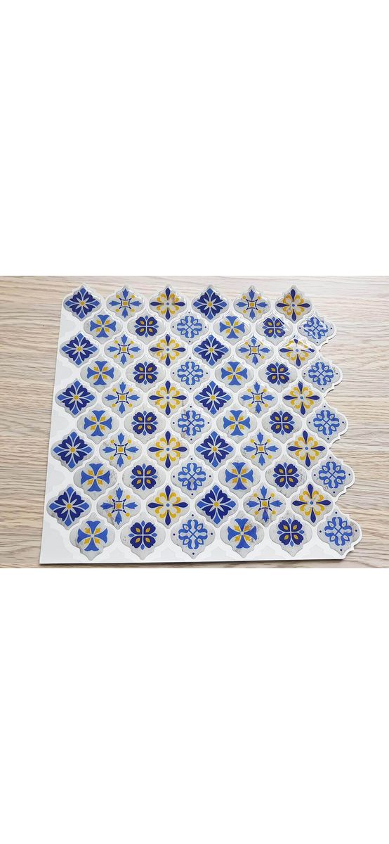 Faianţă 3D Smart Tiles, Damasc Emilia, Folina, model rustic albastru - set faianță 10 bucăţi