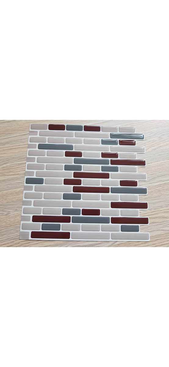 Faianţă autoadezivă 3D Smart Tiles Rona, Folina, culoare gri, set faianță 10 bucăţi