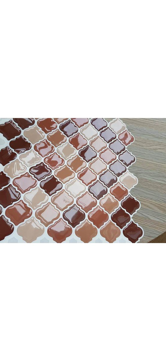 Faianţă autoadezivă 3D Smart Tiles, Damasc Choco, Folina, mozaic maro - set faianță 10 bucăţi