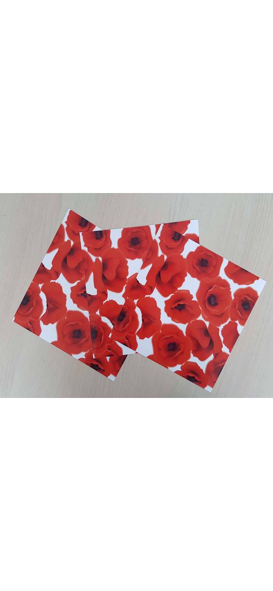 Sticker faianţă Maci Roşii, Folina, decorațiune cu model floral, sticker set 30 bucăţi