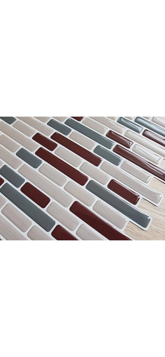 Faianţă autoadezivă 3D Smart Tiles Rona, Folina, culoare gri, set faianță 10 bucăţi