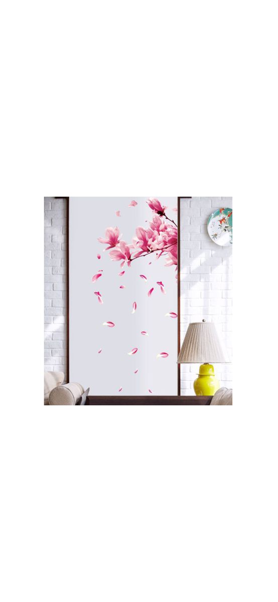 Sticker floral, Folina, magnolie roz