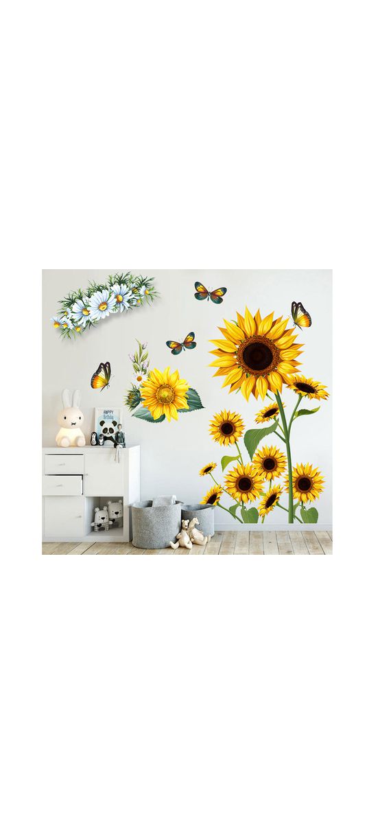Sticker floarea soarelui, Folina KSY107, 100 cm înălţime