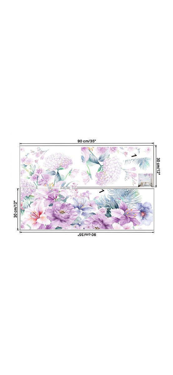 Sticker flori lila, Folina KSR32