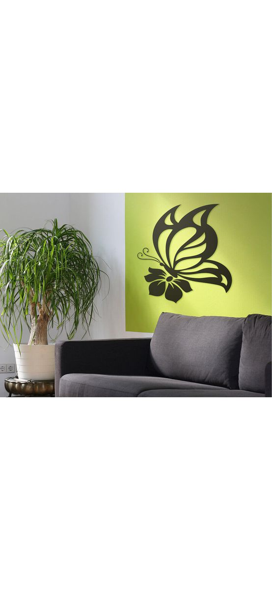 Sticker Fluture, Folina, decorațiune de culoare neagră, sticker autoadeziv