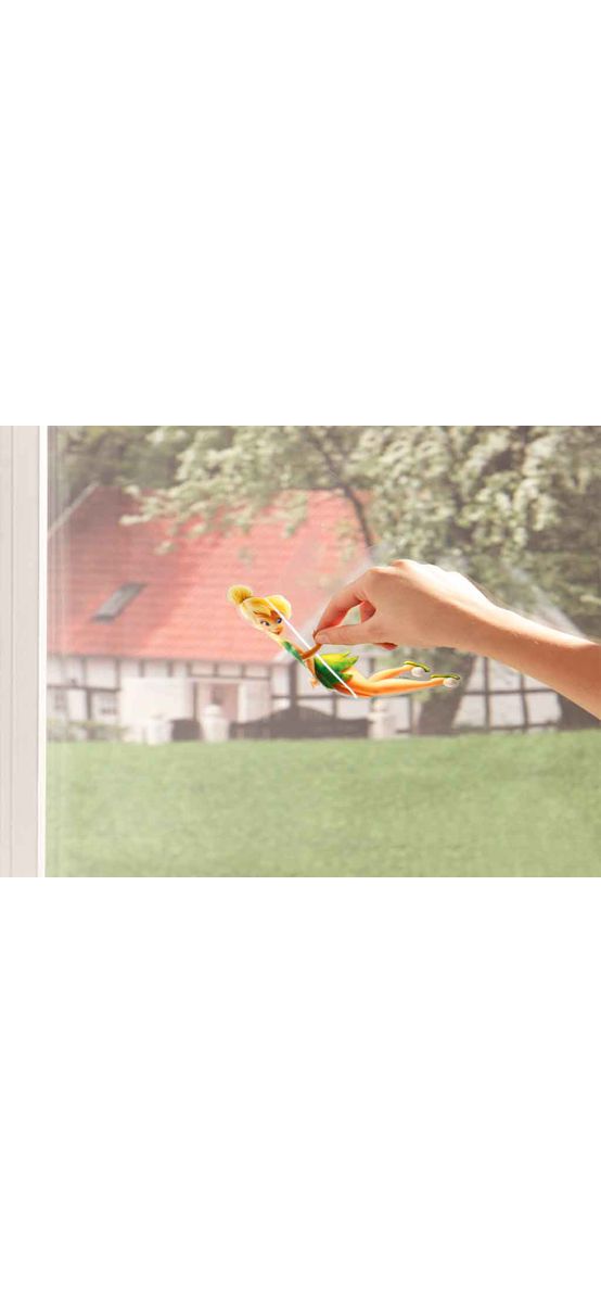 Sticker geam cu Clopoţica, Komar, autoadeziv, decoraţiune colorată pentru camera copiilor