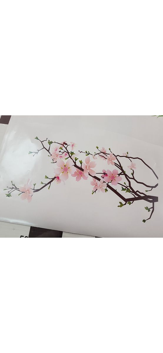 Sticker geam Primăvara, Folina, imprimeu floral, autoadeziv, set 2 bucăți