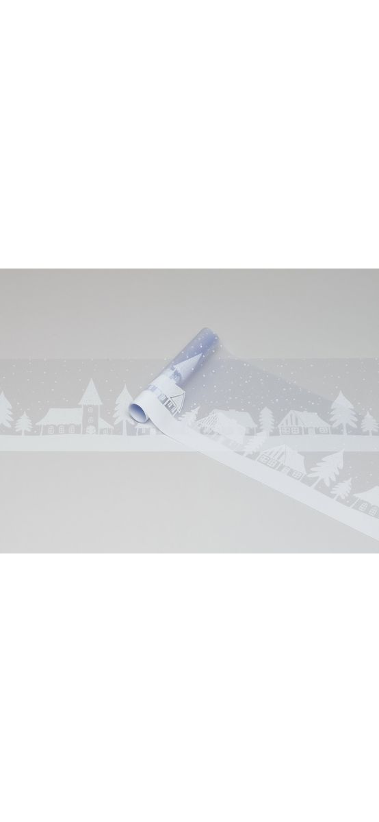 Sticker geam electrostatic, model case Winter border - 20x150 cm