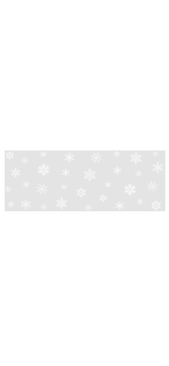 Sticker geam electrostatic, model fulgi albi Winter border, rolă de 20x150 cm