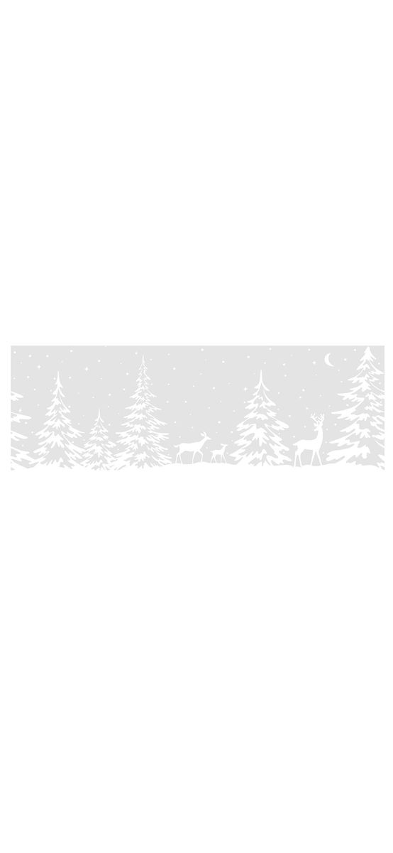 Sticker geam electrostatic, model brazi Winter border - 20x150 cm