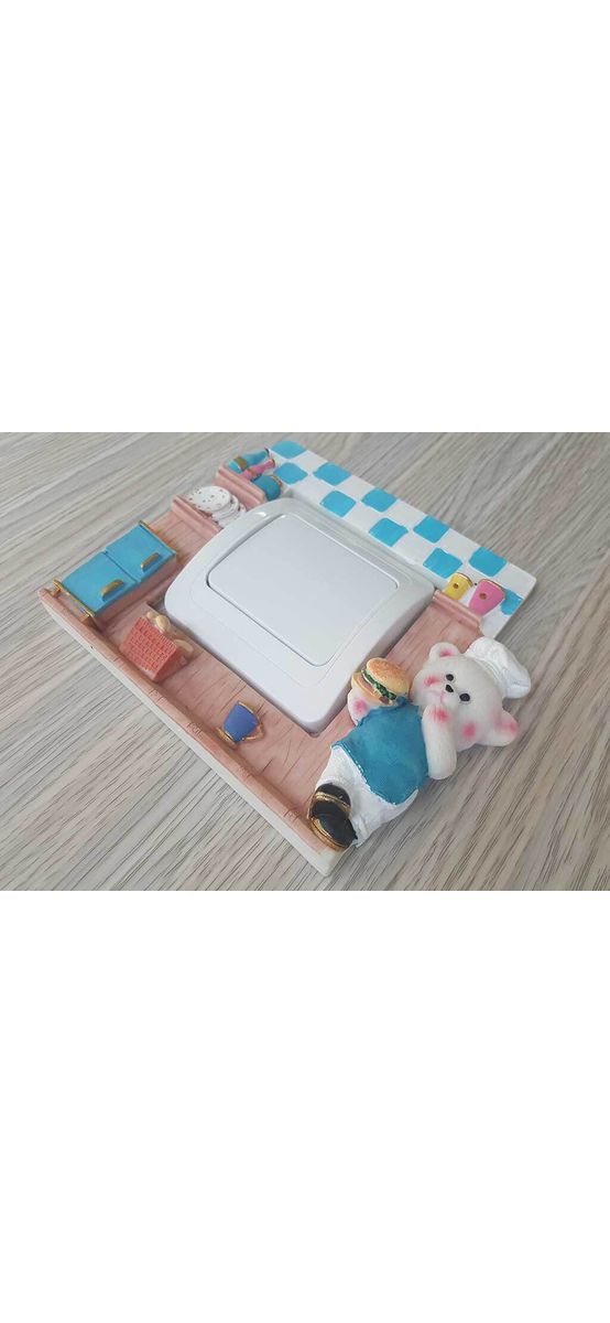 Sticker întrerupător Bucătărie 2, Folina, din ceramică, multicolor