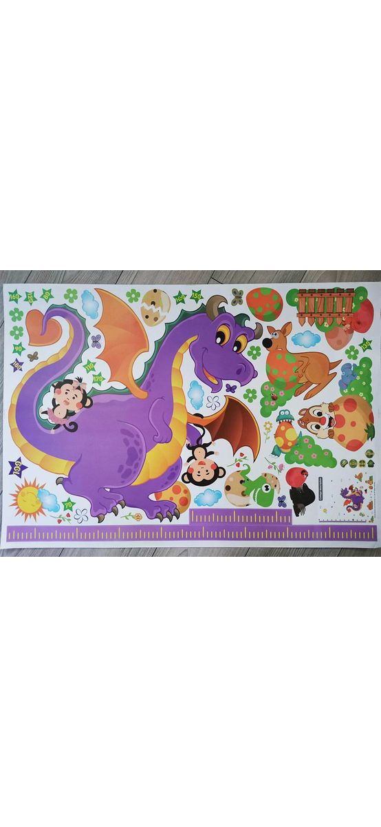 Sticker metru copii, Folina, model dinozaur