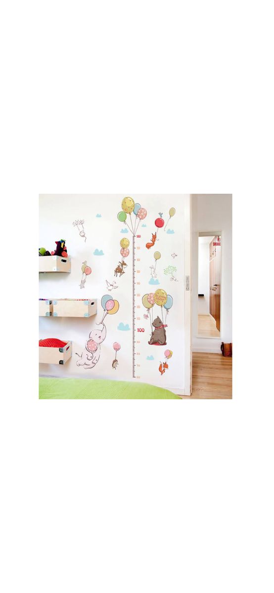 Sticker metru copii, Folina, baloane watercolor