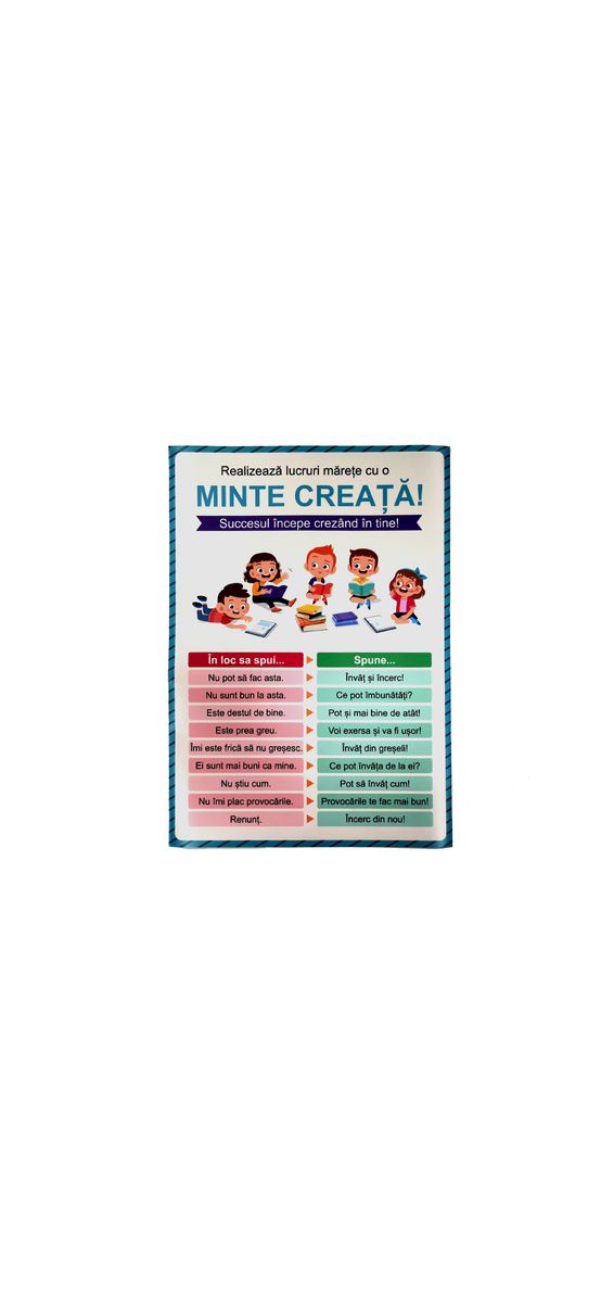 Sticker Minte creață, Folina, pentru copii, colorat, 59x42 cm A2, racletă de aplicare inclusă