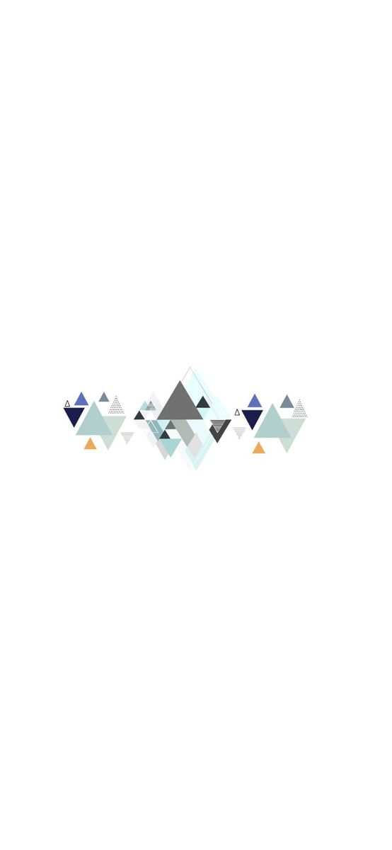 Sticker model geometric, cu triunghiuri bleu şi gri, 60x150 cm