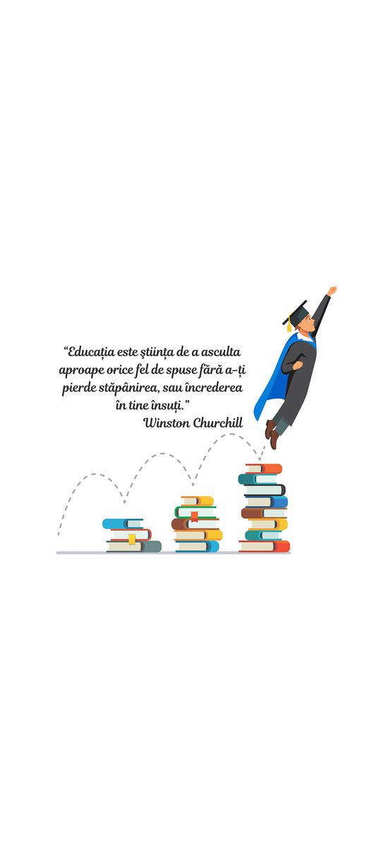 Sticker motivaţional Educaţie, Folina, pentru copii, multicolor, planșă mare de 100x100 cm, racletă de aplicare inclusă