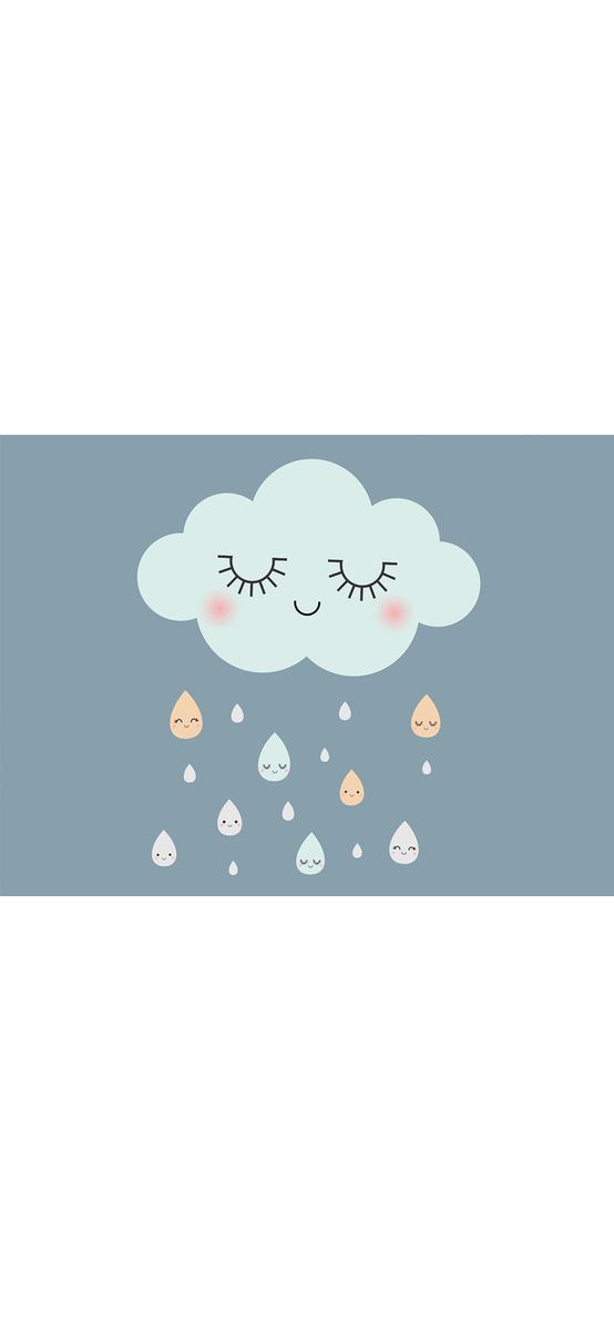 Sticker perete, Folina, Sleepy Cloud, pentru copii, racletă de aplicare inclusă.