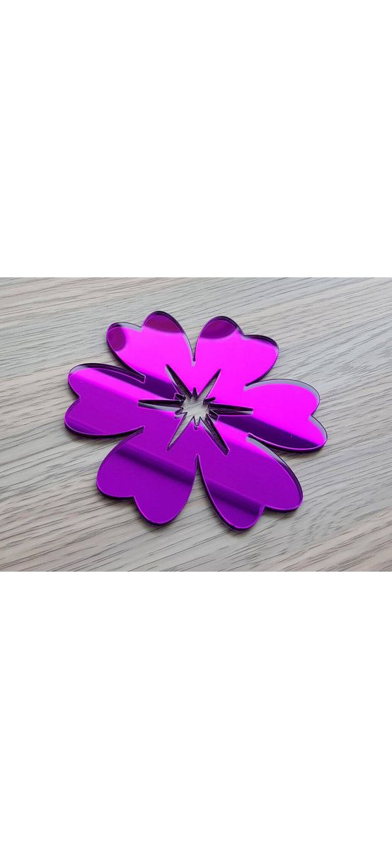 Decoraţiune oglindă Vază cu flori, Folina, culoare mov, dimensiune oglindă 1 m