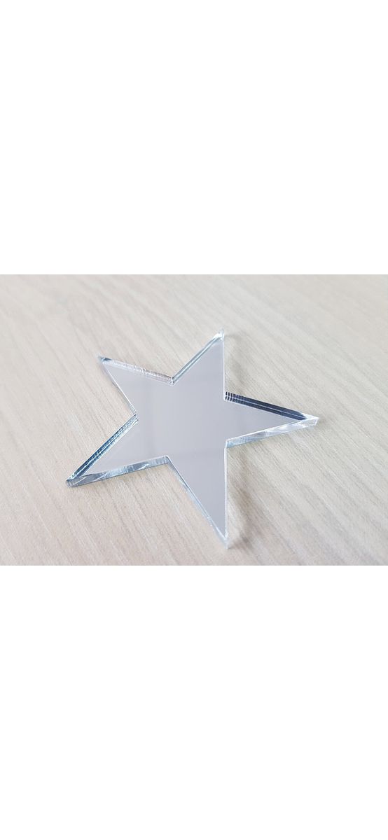 Set 50 stickere steluţe, decoraţiune perete din oglindă acrilică argintie