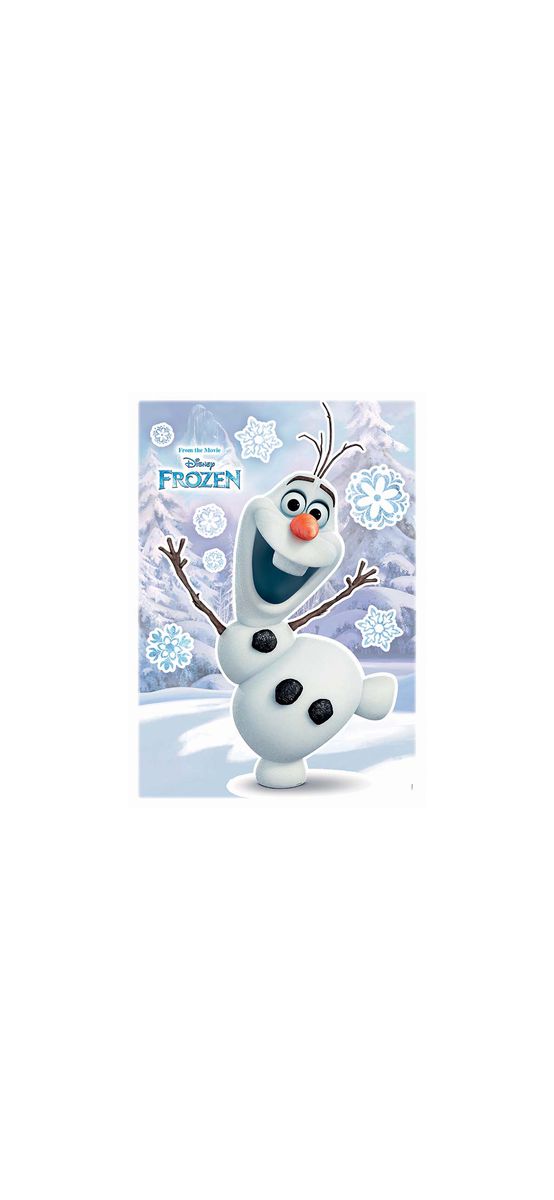 Sticker cameră copii cu Omul de zăpadă din Frozen Olaf, Komar, planşă de 50x70 cm