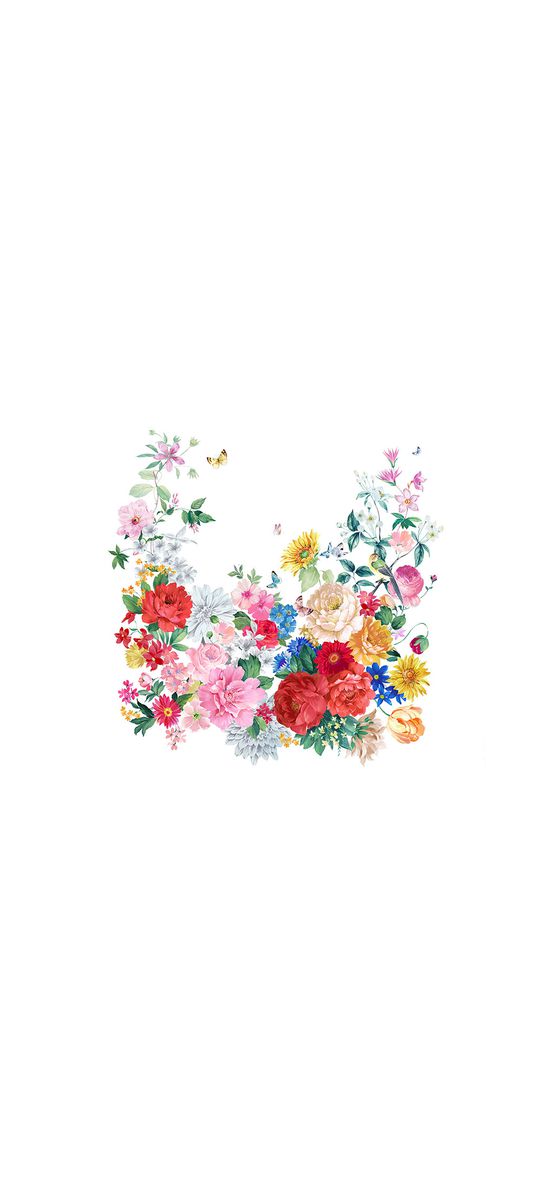 Sticker flori, Folina KSY43, decor multicolor, 90 cm