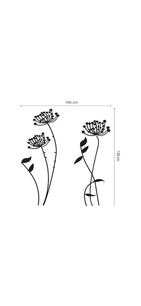 Sticker perete flori negre Doris