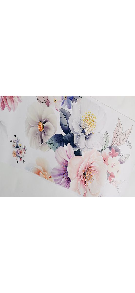 Stickere flori, Folina, decor în nuanţe pastel, 50 cm