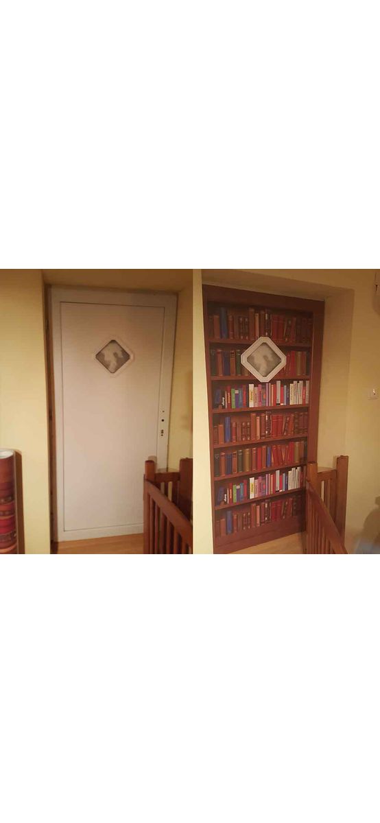 Autocolant uşă Bibliotecă, Folina, model multicolor, rola de 100x210 cm