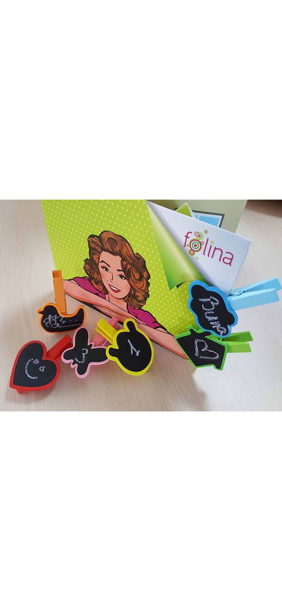 Decoraţiuni tablă de scris clips colorate