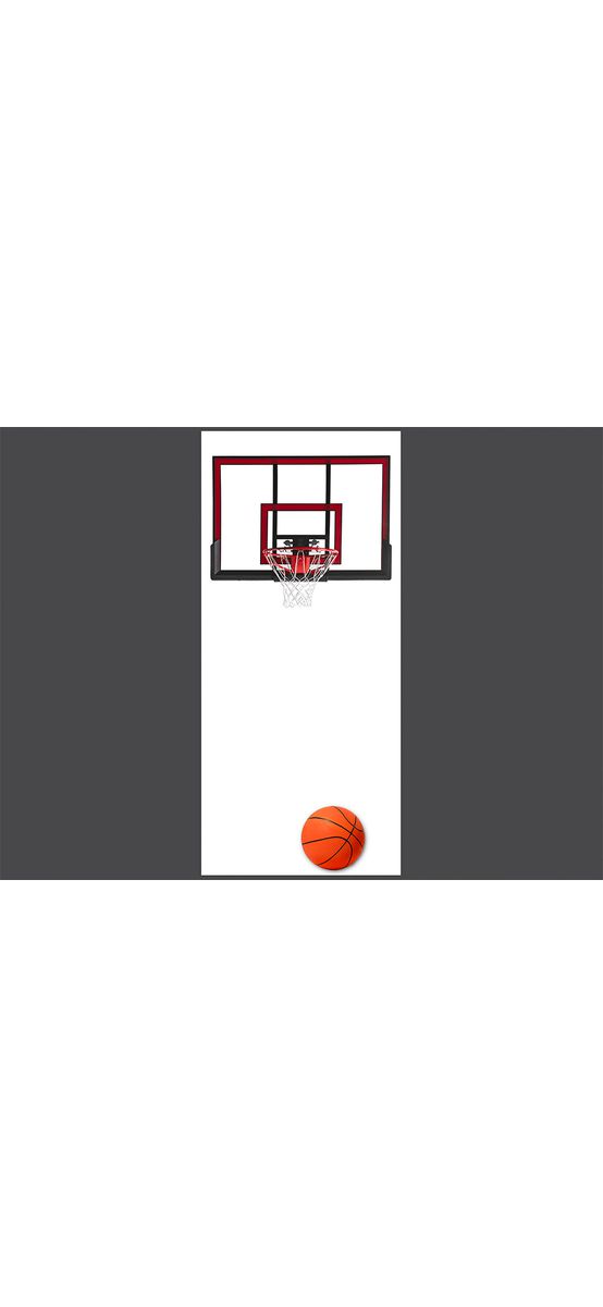 Autocolant uşă Coş de baschet, Folina, culoare albă, dimensiune autocolant 92x205 cm