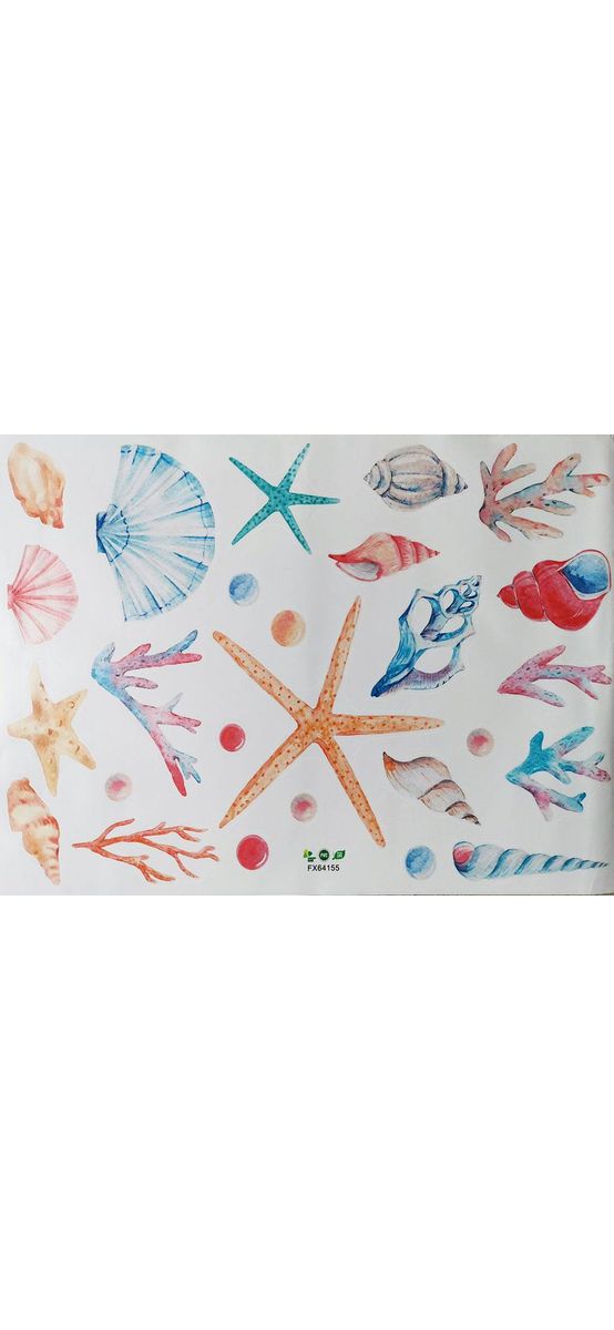 Stickere faianţă baie, Folina, corali pastel