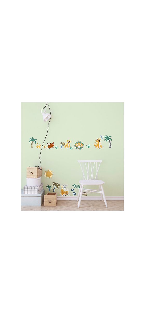 Set 34 stickere Regele Leu Palmtree, Komar, planşă de 50x70 cm