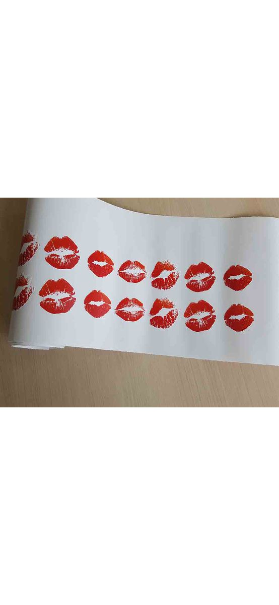 Stickere decorative buze, Folina, autoadezive, roşii, set 30 bucăți