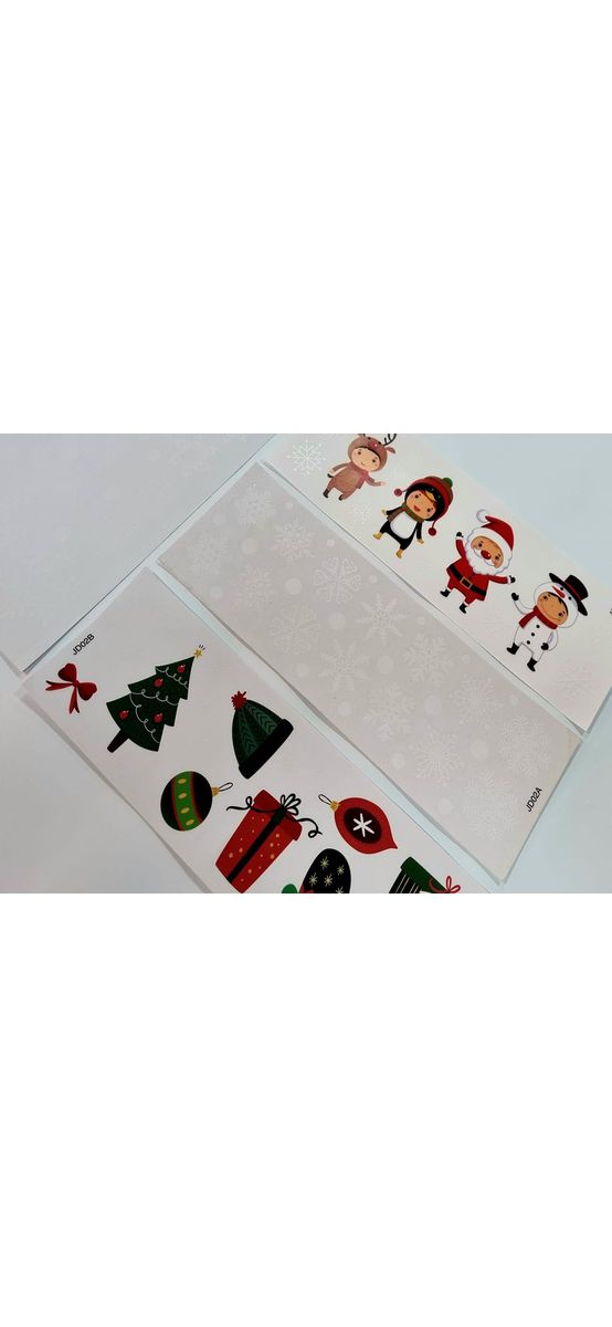 Set 4 planşe cu stickere geam electrostatice, decor Crăciun