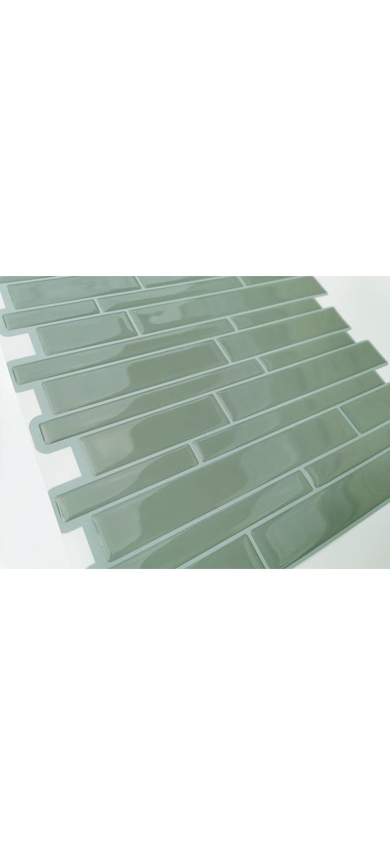 Faianţă autoadezivă 3D Smart Tiles Kai, Folina, mozaic gri verzui, set cu 10 plăci