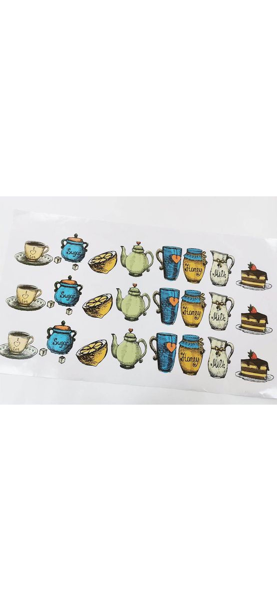 Set 24 stickere Tea time, Folina, multicolor