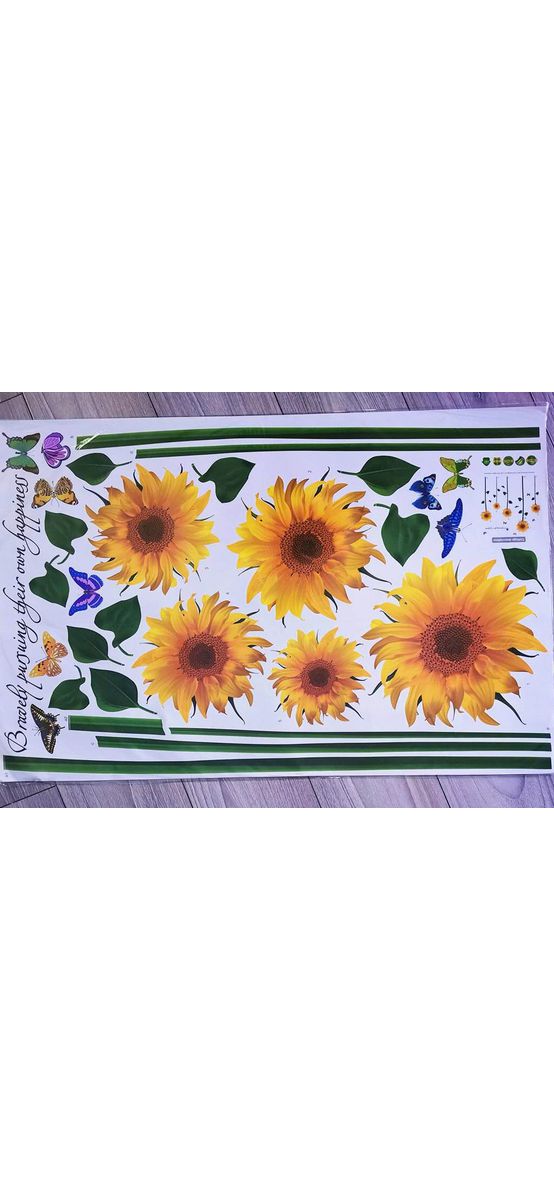 Set 5 stickere Floarea soarelui, decor galben