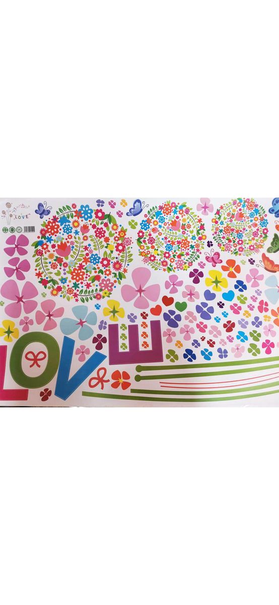 Sticker perete, Folina, model floral Love