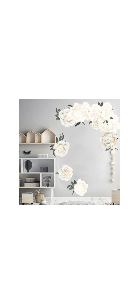 Stickere flori, Folina, decor floral crem