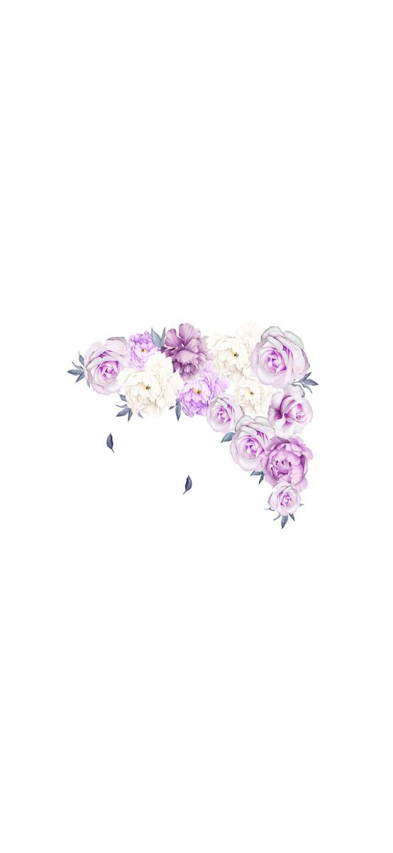 Stickere flori, Folina, decor floral lila