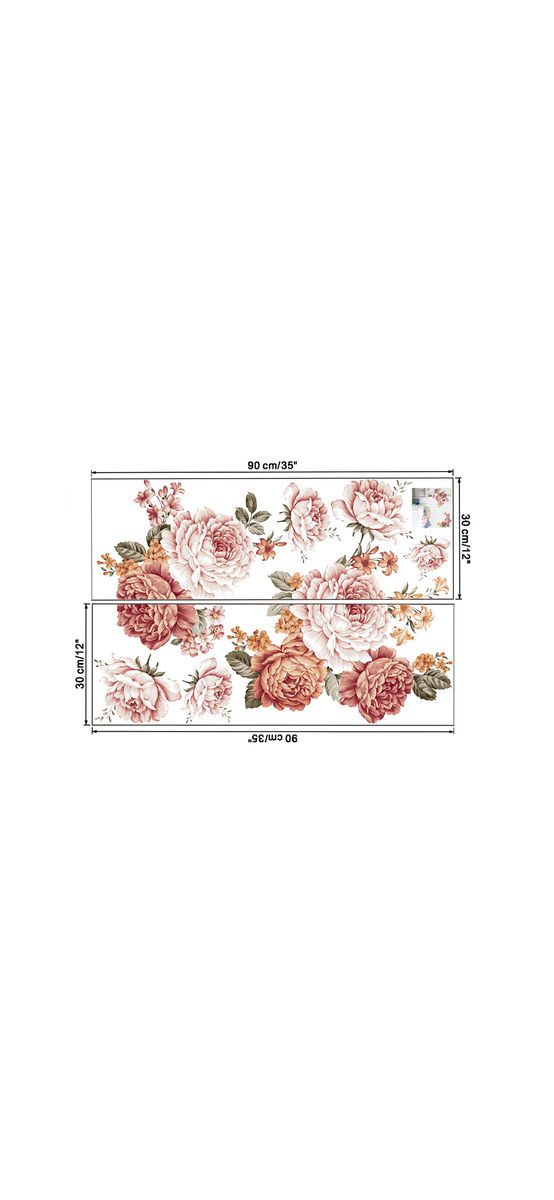 Stickere bujori, Folina KSY21, decor floral în nuanţe de roz pal
