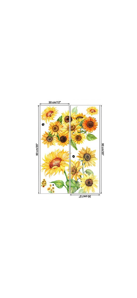 Stickere floarea soarelui, Folina KSY127, decor cu flori galbene