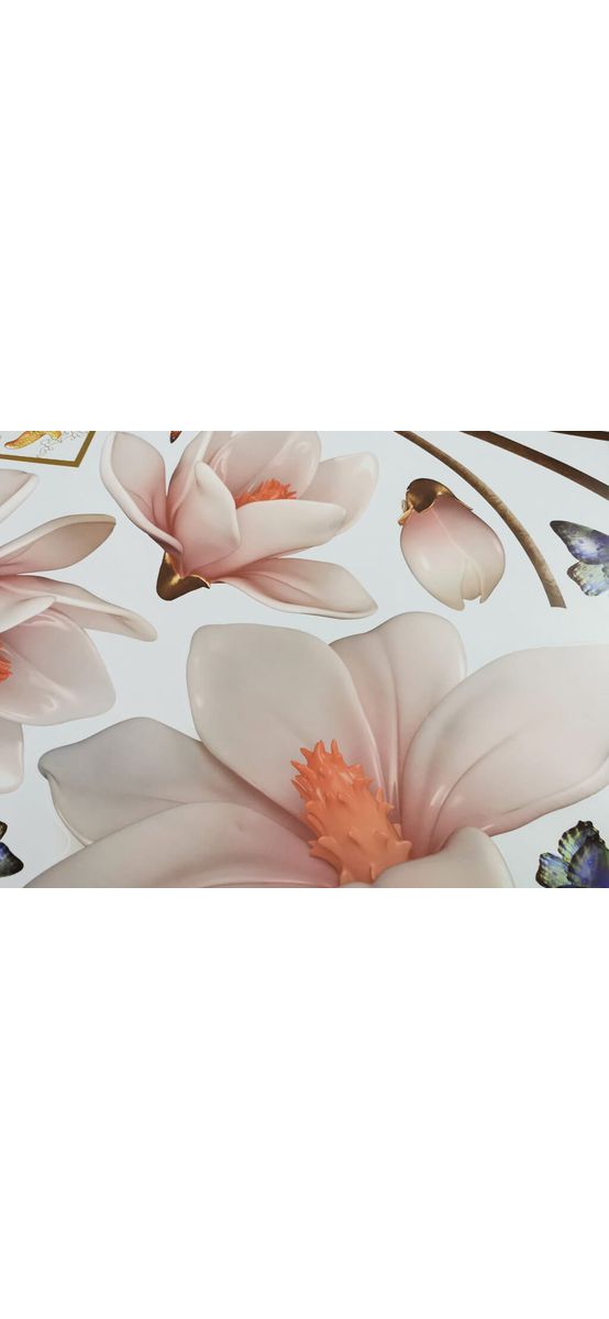 Stickere perete, Folina, magnolii crem, 130 cm