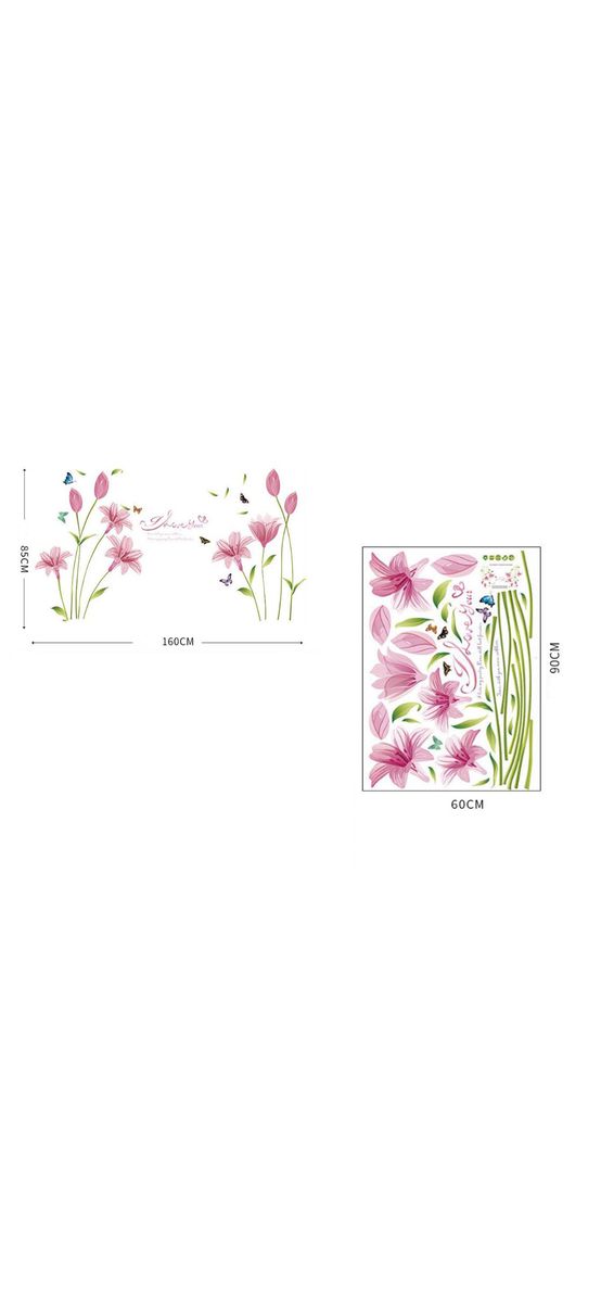 Stickere flori, Folina, decor floral roz