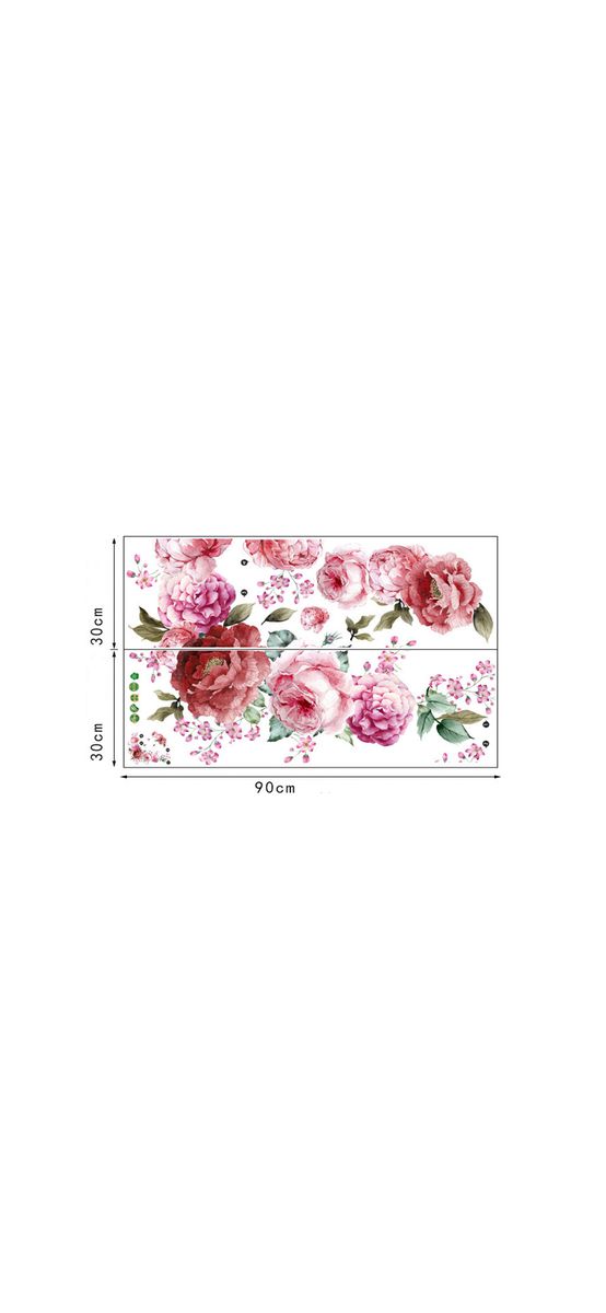 Stickere flori, Folina KSY10, decor floral roz