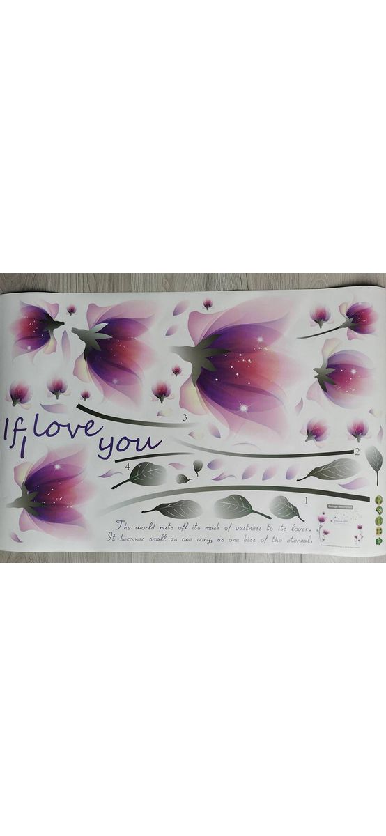Stickere flori, Folina, decor violet