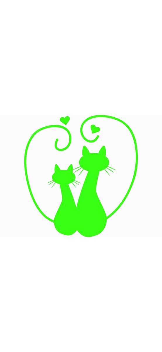 Sticker fosforescente Pisici, Folina, Glow in the dark, racletă de aplicare inclusă.