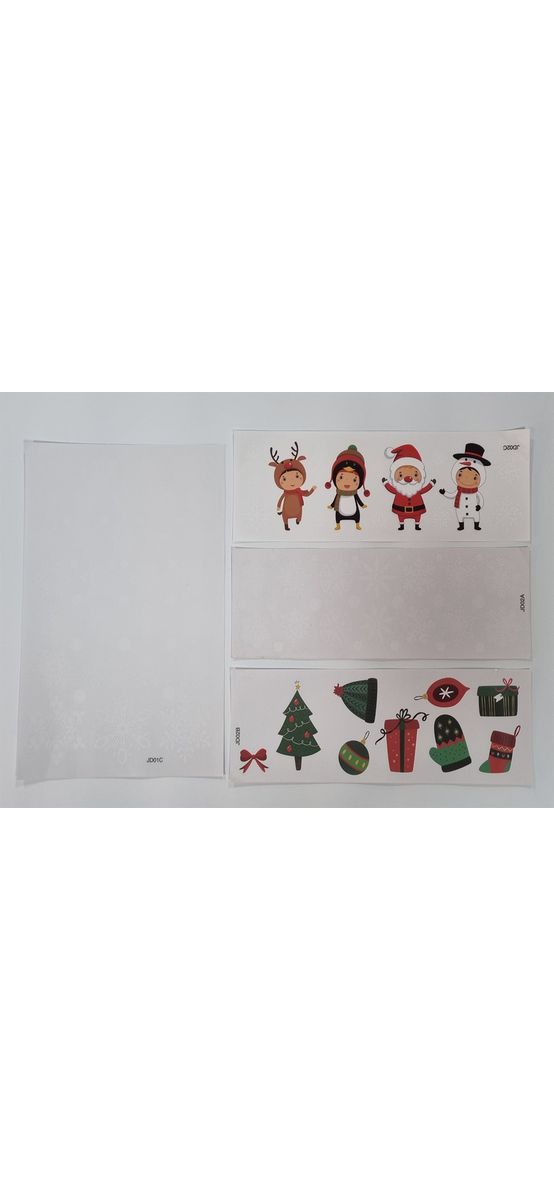 Set 4 planşe cu stickere geam electrostatice, decor Crăciun