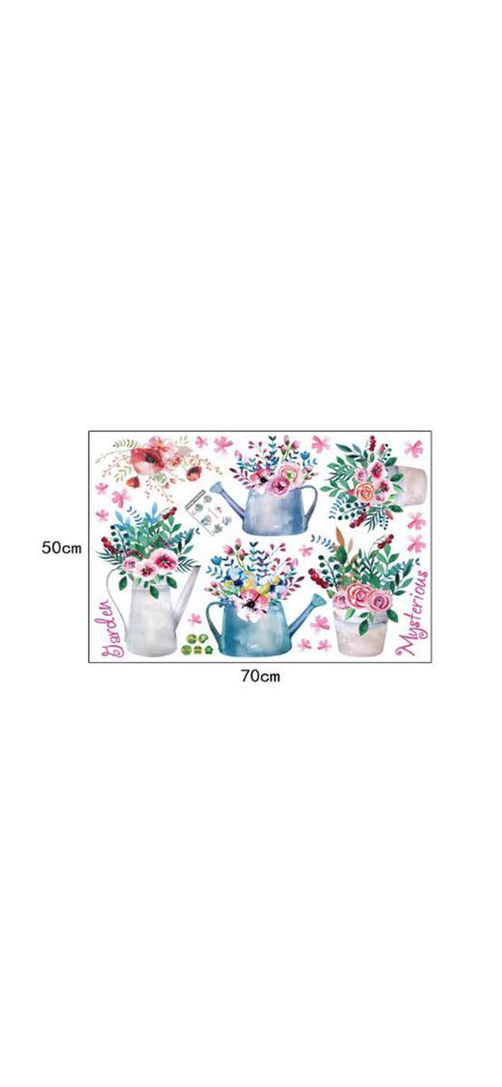 Stickere Ghivece cu flori, Folina, decor floral multicolor