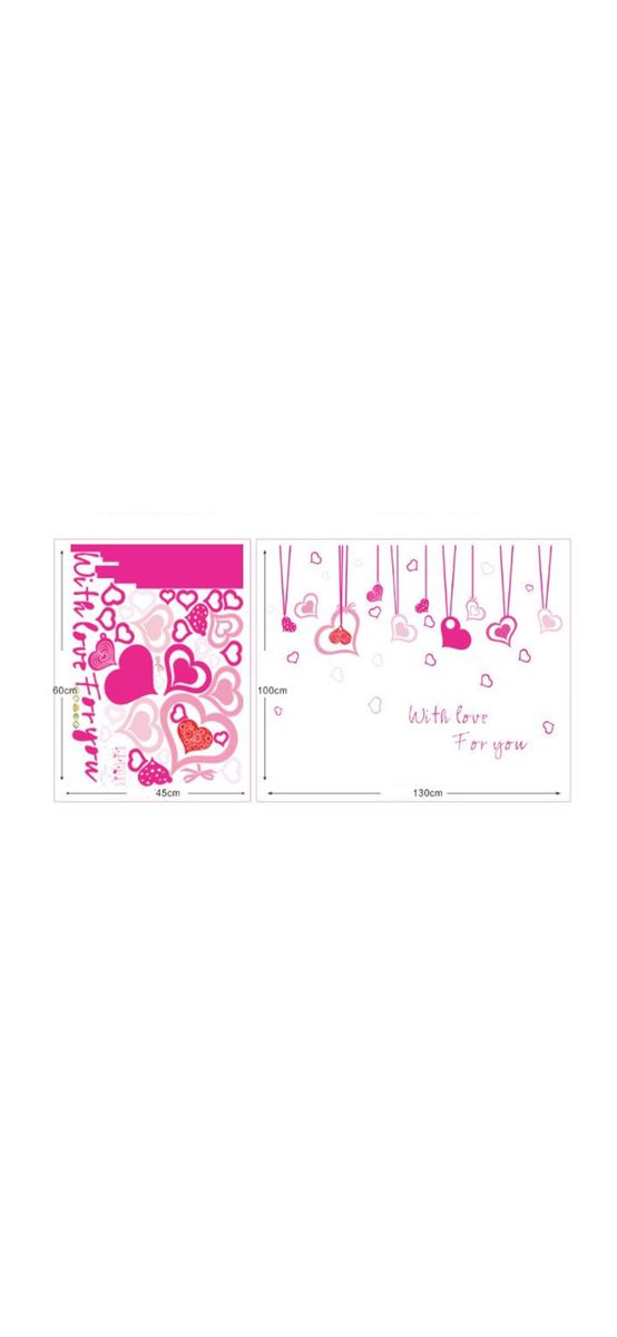 Stickere inimioare, Folina, decor roz
